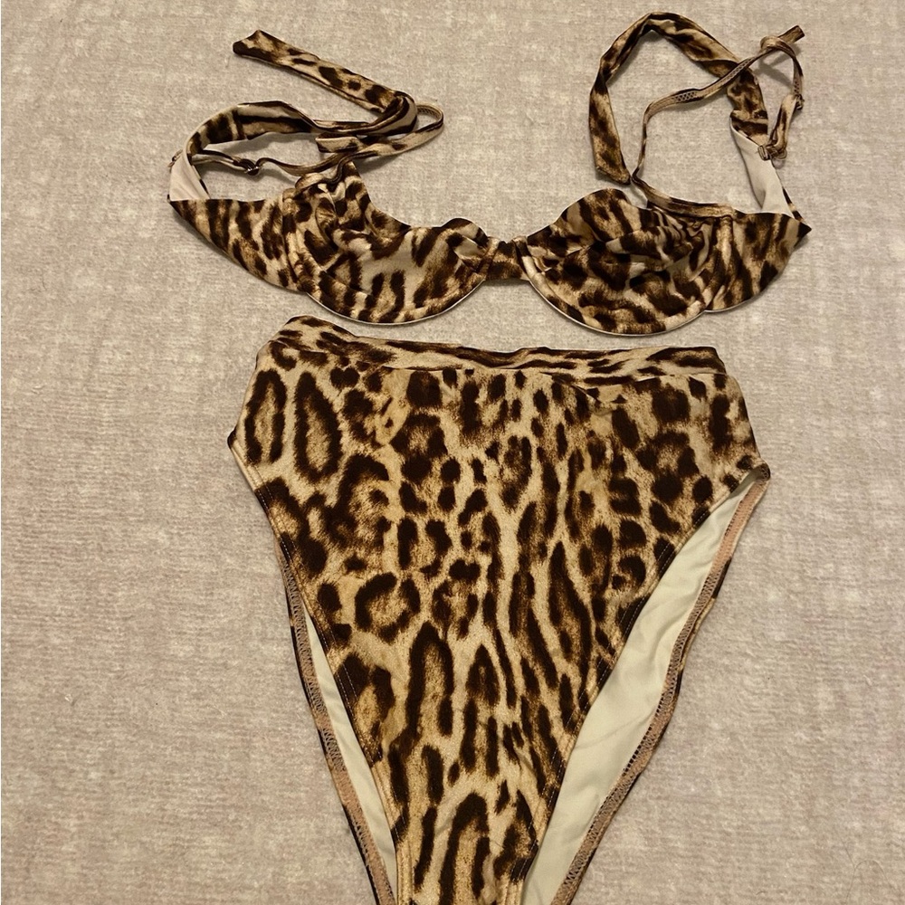 Monday Swimwear Black Bikini with Ruffle Detail